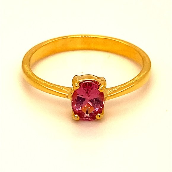 Red Mahenge Spinel 1.10ct Solid 14K Gold Ring - Picture 1 of 6